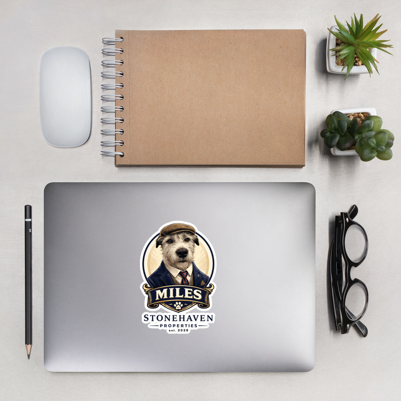 Miles of Stonehaven Stickers – 5.5″×5.5″, White
