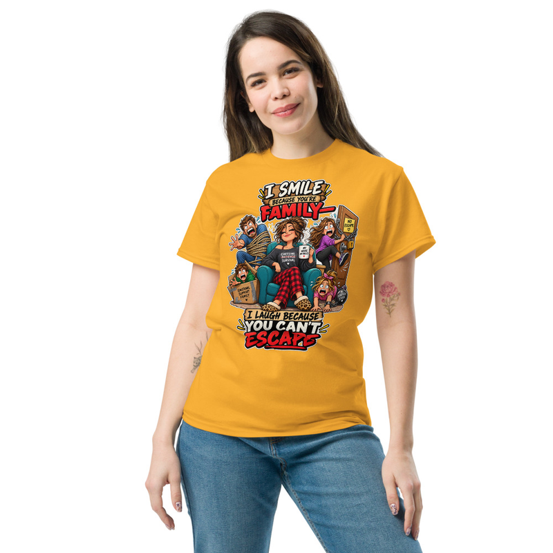 You can't scape - Unisex classic tee – XL, Gold