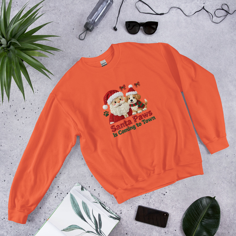 Santa Paws Is Coming to Town Christmas Dog Sweatshirt