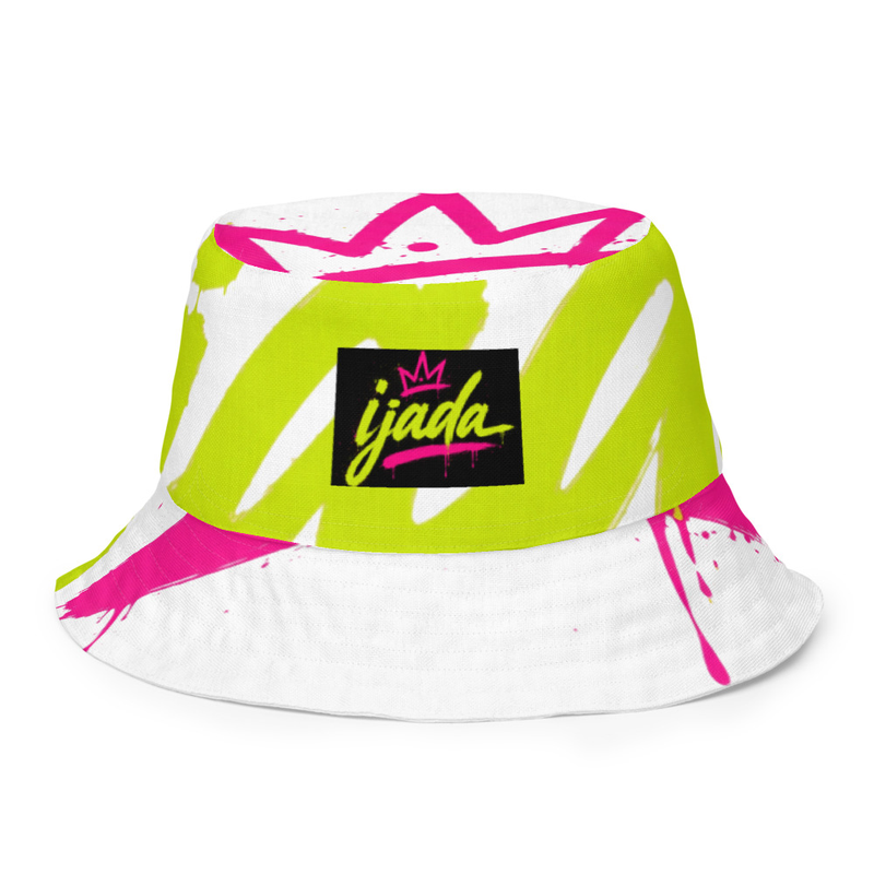 Reversible "ijada/ I slay D3MON$" bucket hat