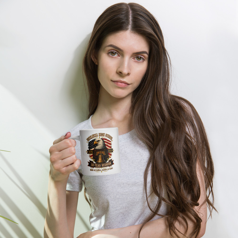 Estancia 50 Year Reunion White Glossy Mug – 20 oz, White
