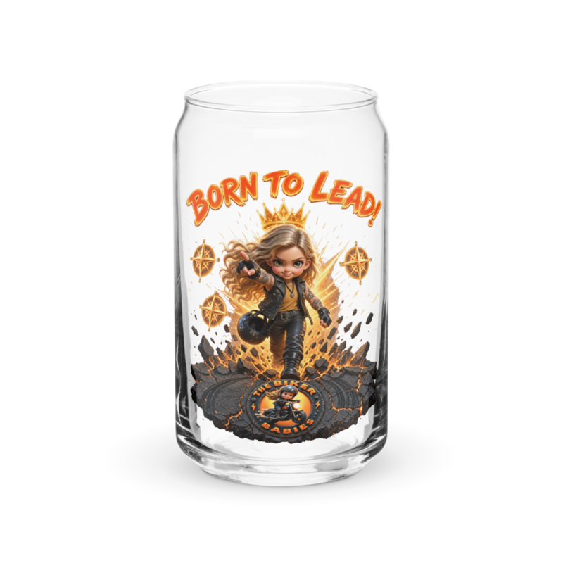 Maddison Born To Lead 16oz Can Glass