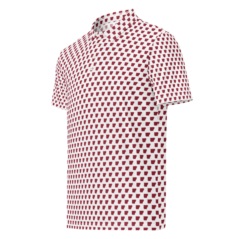Men’s Fitted State of Arkansas Polo in Cardinal Red