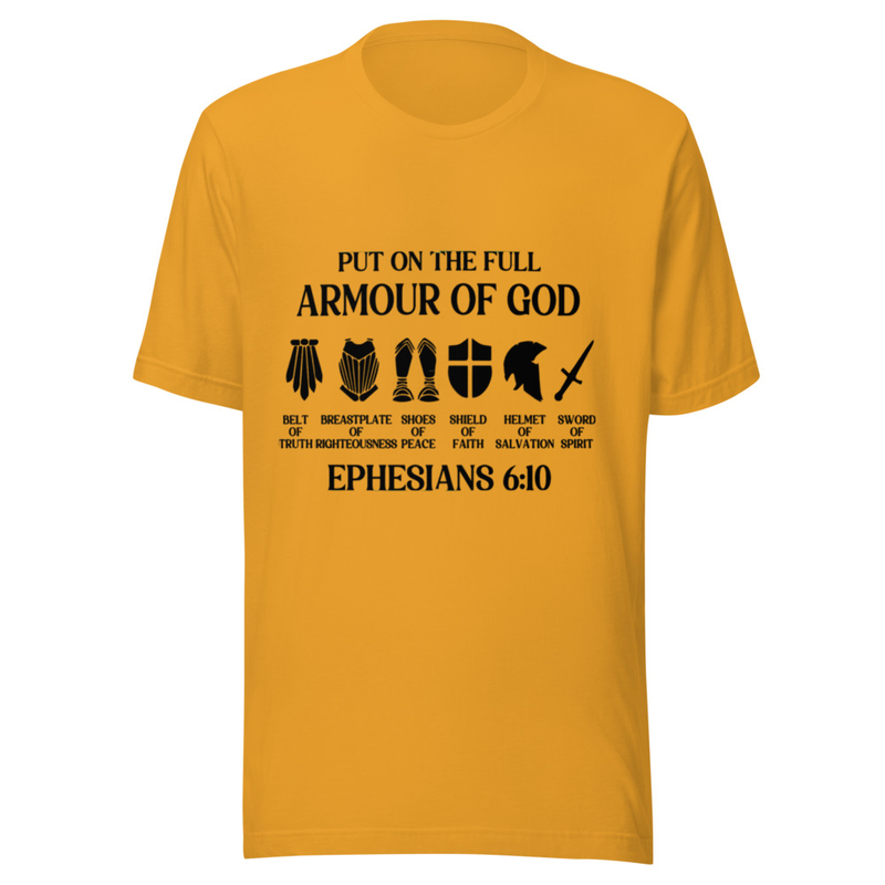 Armor Of God T-shirt – XL, Mustard