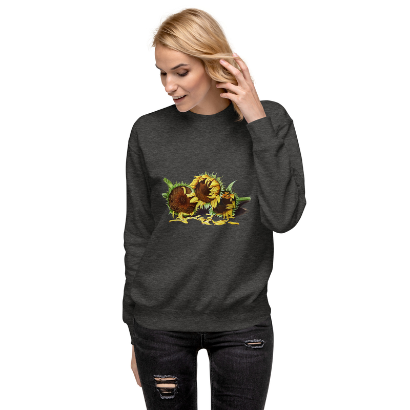 Fleeting Beauty - Unisex Premium Sweatshirt – S, Charcoal Heather