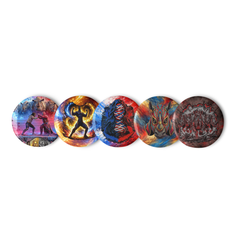 Wrestling Hidden Lingering Insecurities 1st Set of Pin Buttons