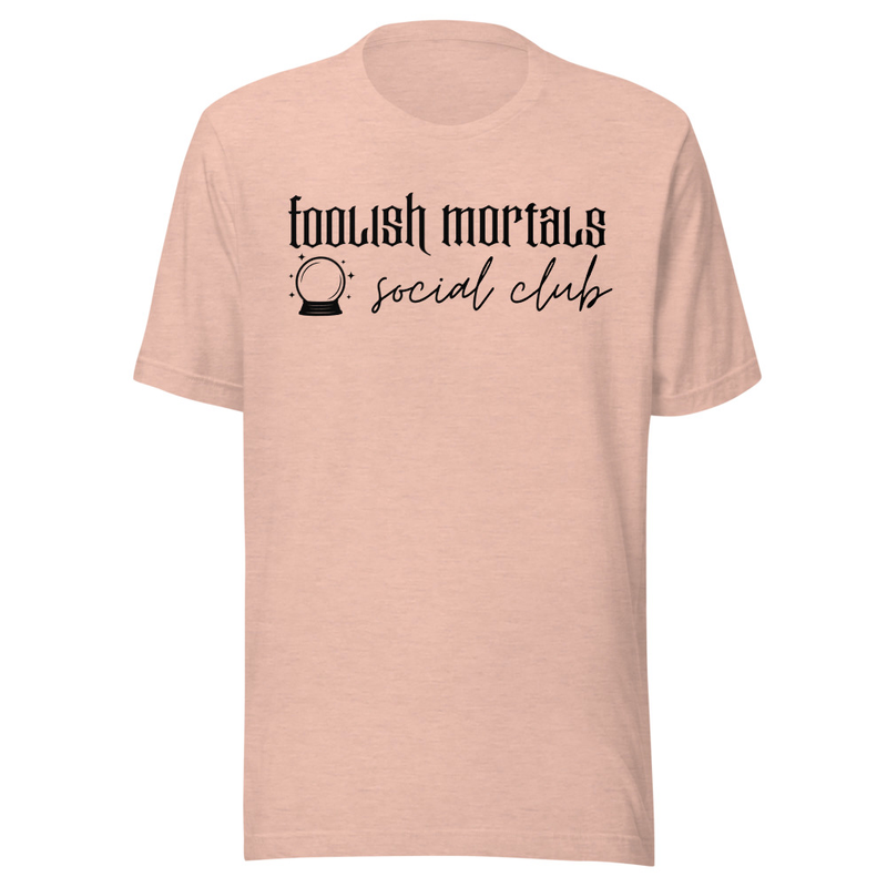 Haunted Social Club Tee – L, Heather Prism Peach