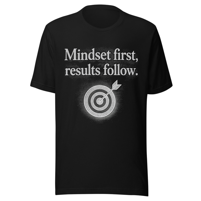 Mindset First Results Follow - Midnight Tone – S, Black