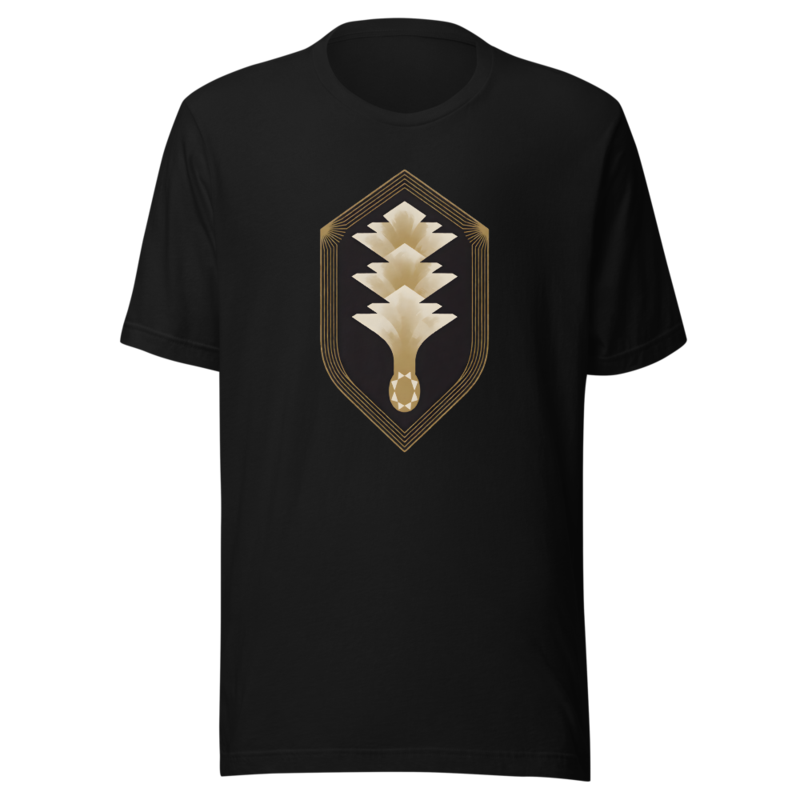 Deco Smoke Column Crest Tee (Artist Series) mockup
