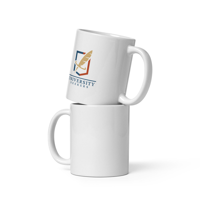 White glossy mug