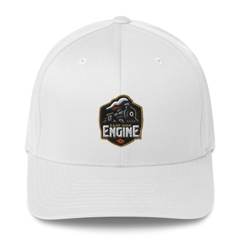 East Side Engine - Fitted Logo Hat – S/M, White