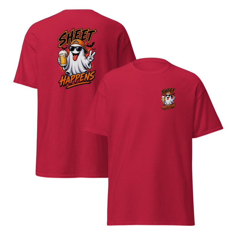 Sheet Happens Unisex classic tee – S, Cardinal