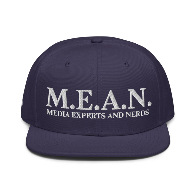 Official M.E.A.N. Snapback – One size, Navy blue