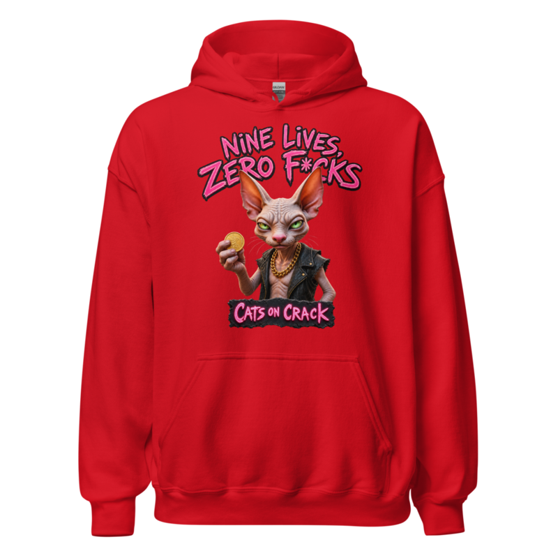 Nine Lives Zero Fucks Hoodie