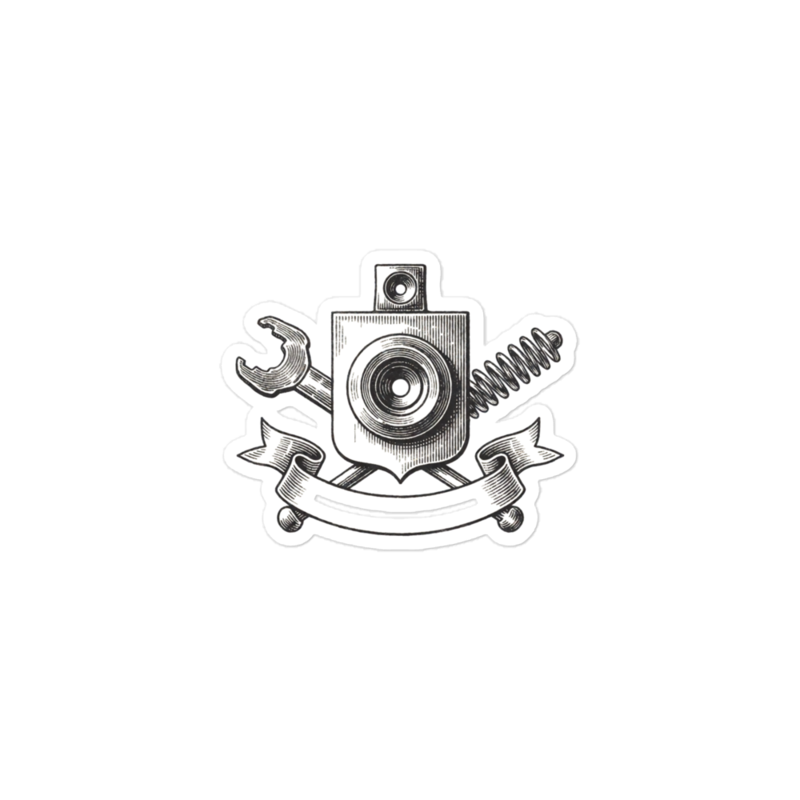 Thockworthy Switch Co Crest Sticker mockup