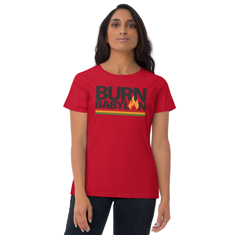Burn Babylon Women's short sleeve t-shirt – XL, True Red