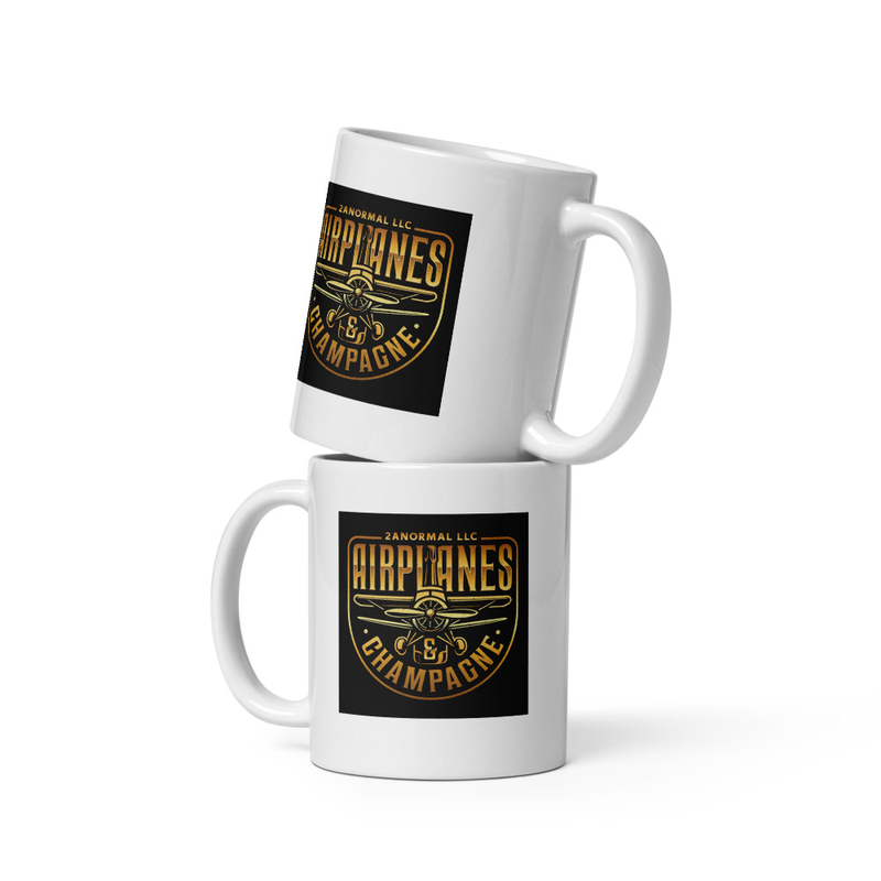 White glossy mug