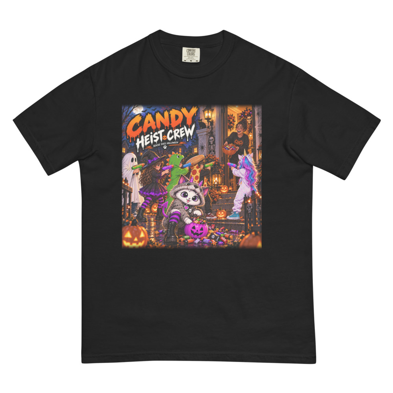 Rocksie Candy Heist Crew Unisex garment-dyed heavyweight t-shirt