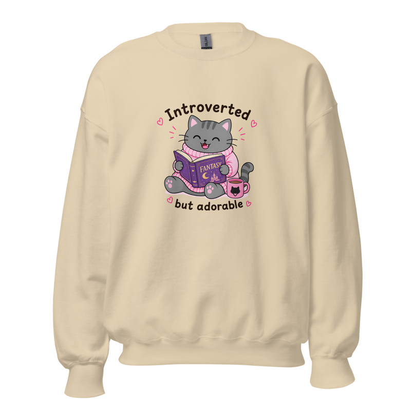Introverted but adorable Grey Cat Jumper