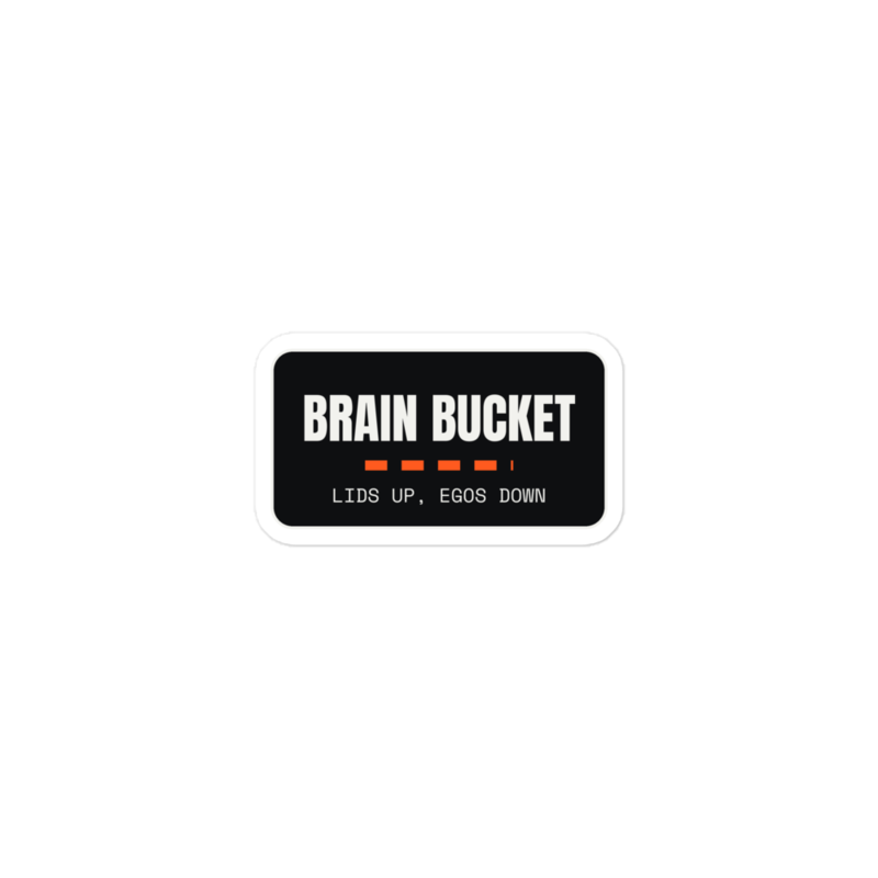 BRAIN BUCKET Sticker mockup