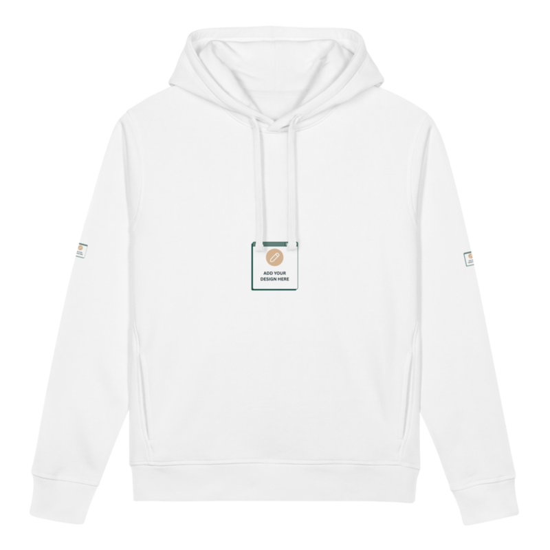 Unisex organic side pocket hoodie