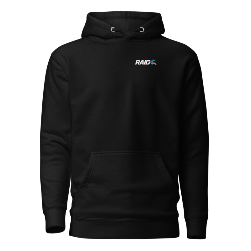 RAID Wear Shark Unisex Hoodie – S, Black