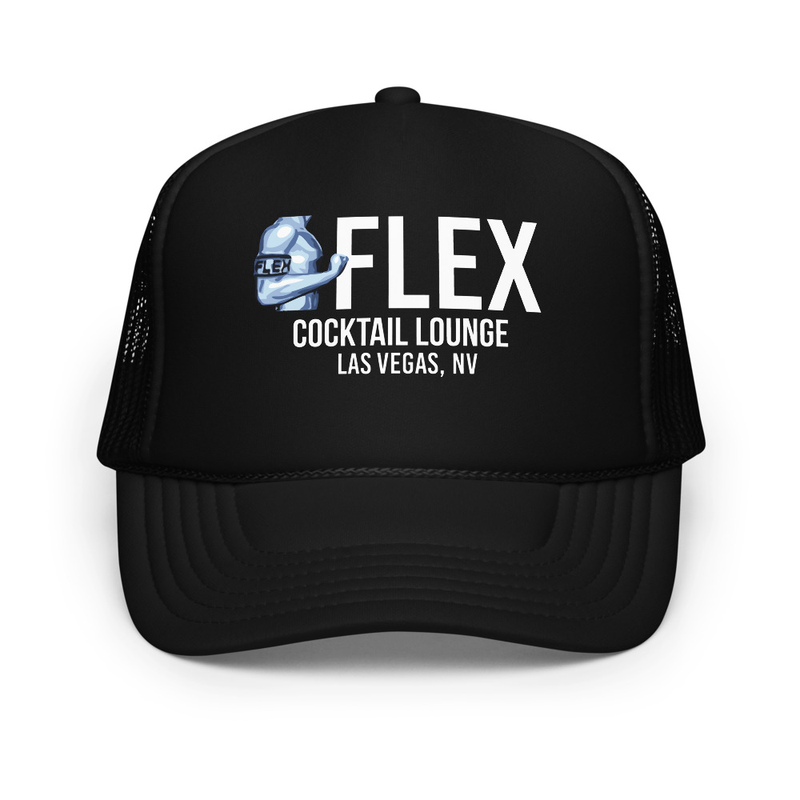 Flex Logo Foam trucker hat — Black / One size