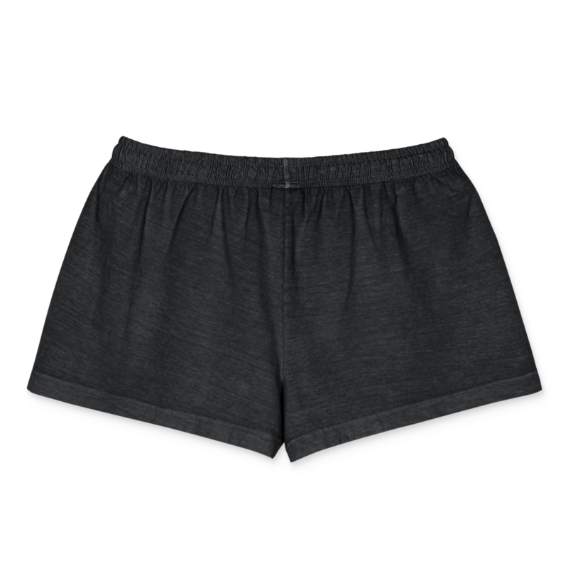 Women's garment-dyed shorts view 2