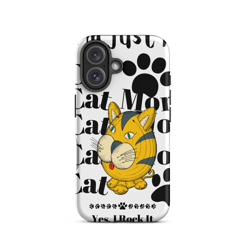 Tough Case for iPhone®: Just A Cat Mom – iPhone 16, Matte