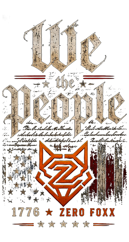 We the People — Script & Stars | Double-Sided Tee — Front Print
