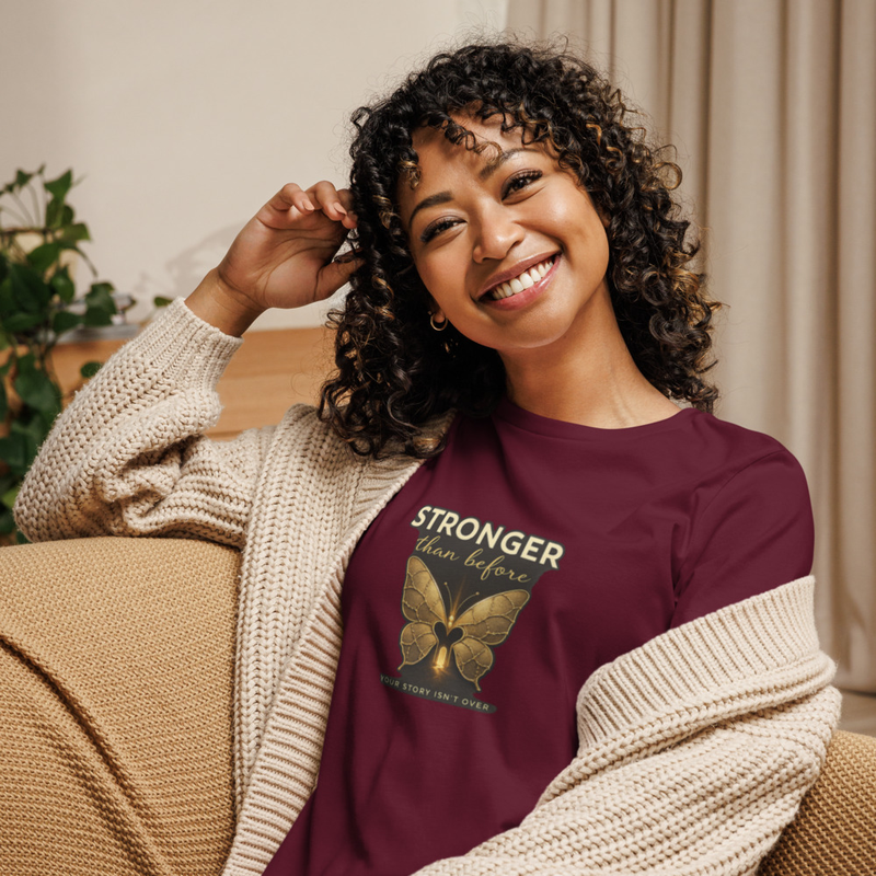 Stronger Than Before Butterfly Tee - "Your Story Isn't Over" Inspirational Women's Shirt – Image 9