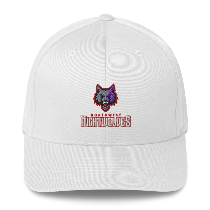 Northwest Nightwolves - Fitted Logo Hat – S/M, White