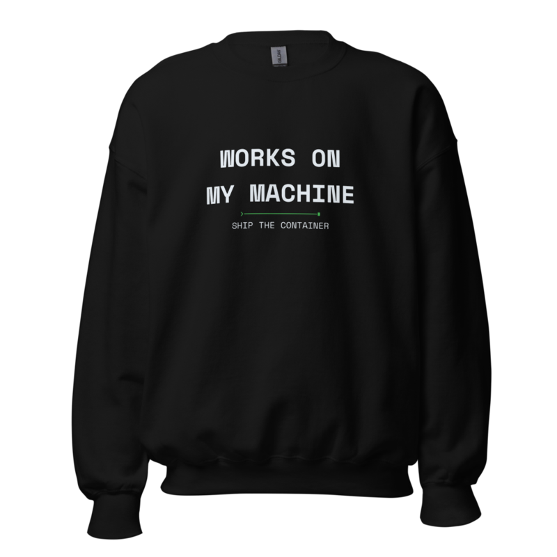 WORKS ON MY MACHINE Crewneck mockup
