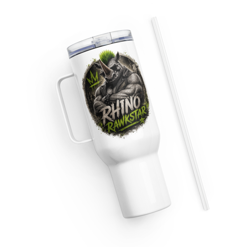 40oz Horns Up Travel Mug — White / 40 oz