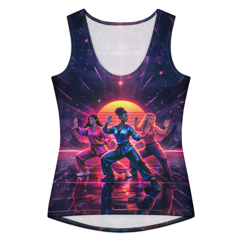 Neon fighter-Women's cotton tank top