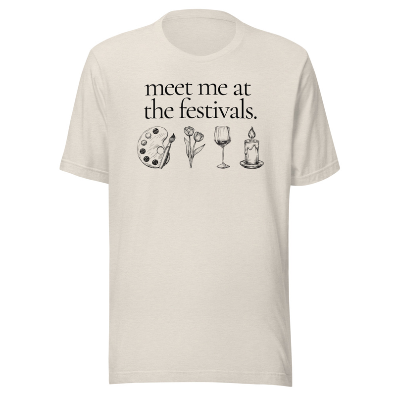 Festivals Tee – S, Heather Dust