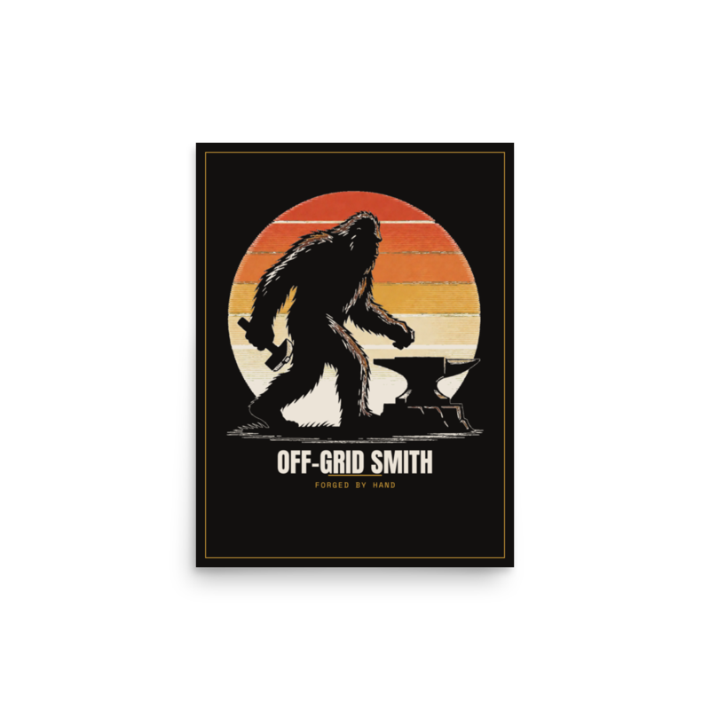 Off-Grid Smith Poster — Blacksmithing merch