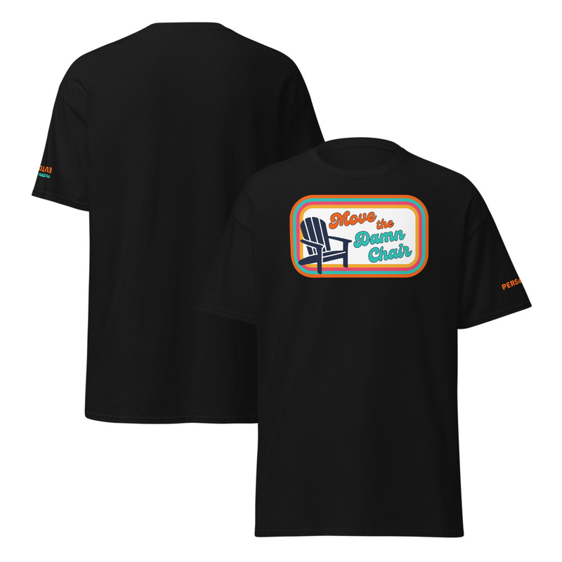 Unisex T-shirt - Chair Front, Perspective Sleeve