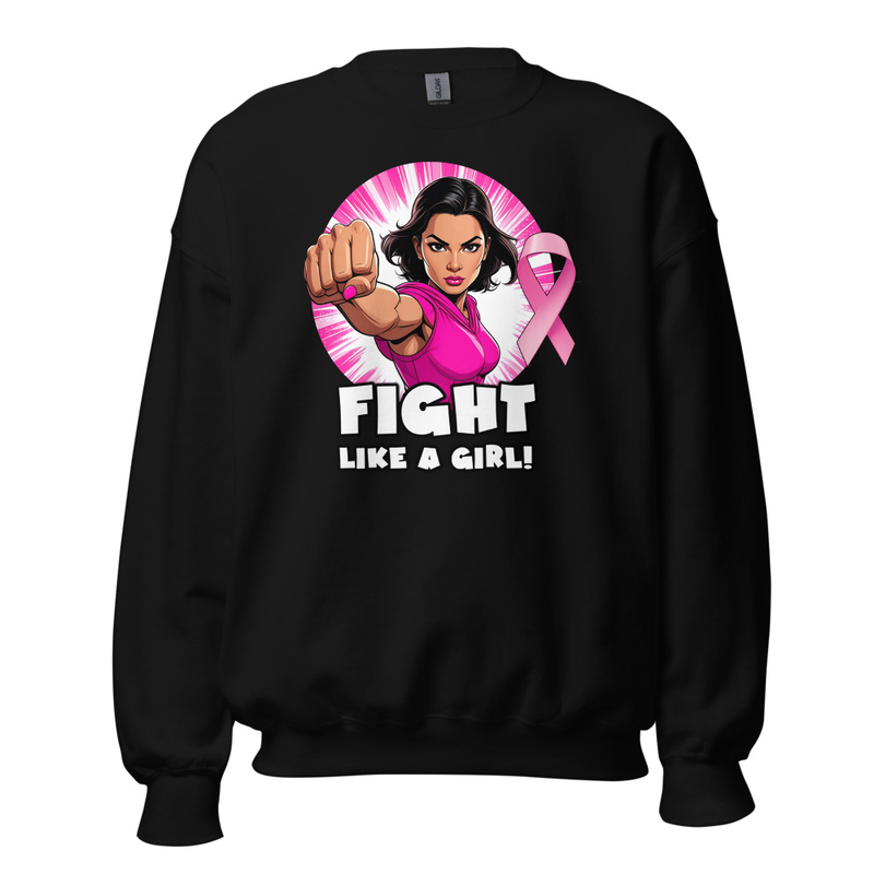 "Fight Like A Girl" Unisex Crew Neck Sweatshirt