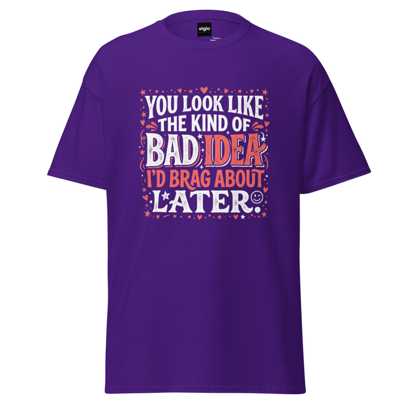 Bad Idea Unisex classic tee – L, Purple