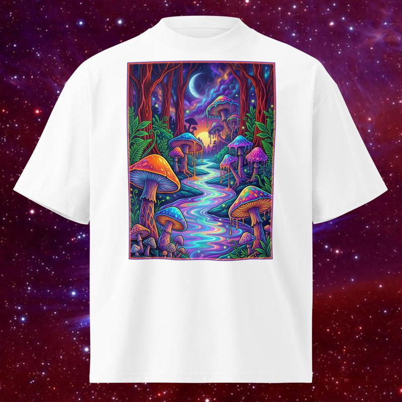 Mushroom Forest (Starry Drippy Night) - Mushroom Forest (Starry Drippy Night) / White / S