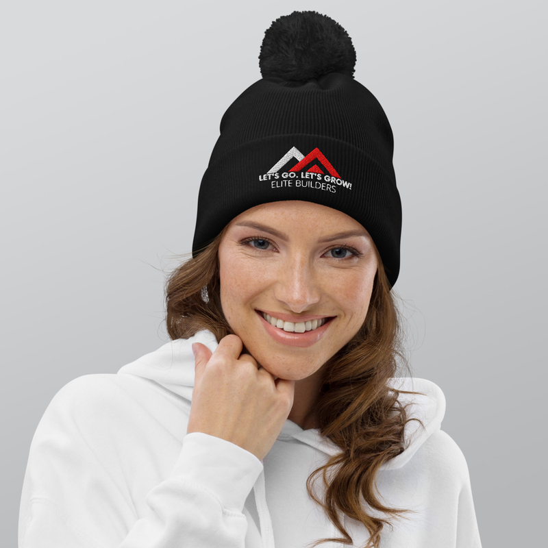 Elite Builders pom pom beanie