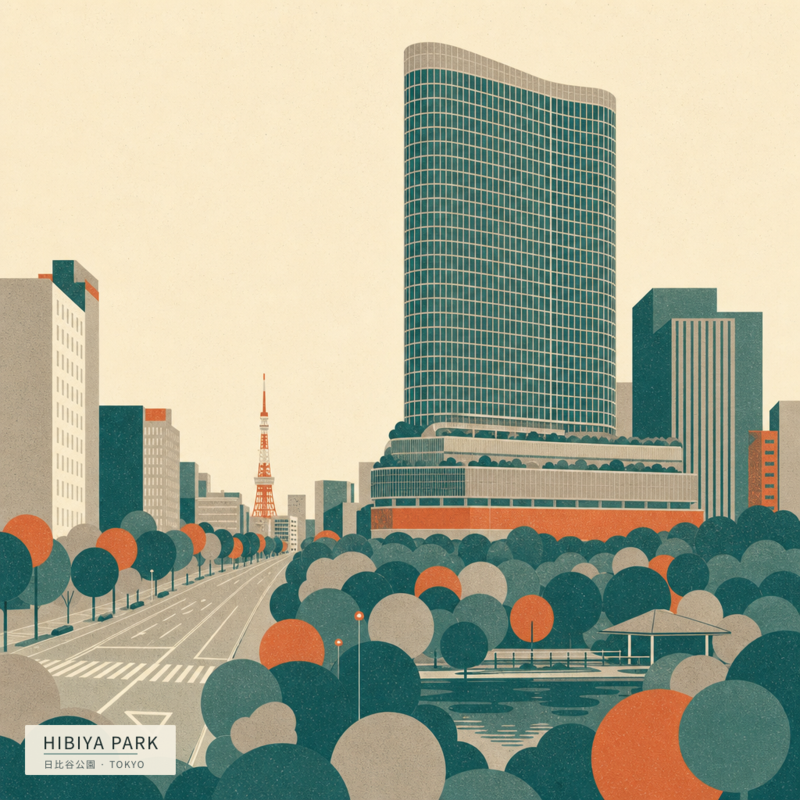 Hibiya Park(日比谷公園)のアートワーク