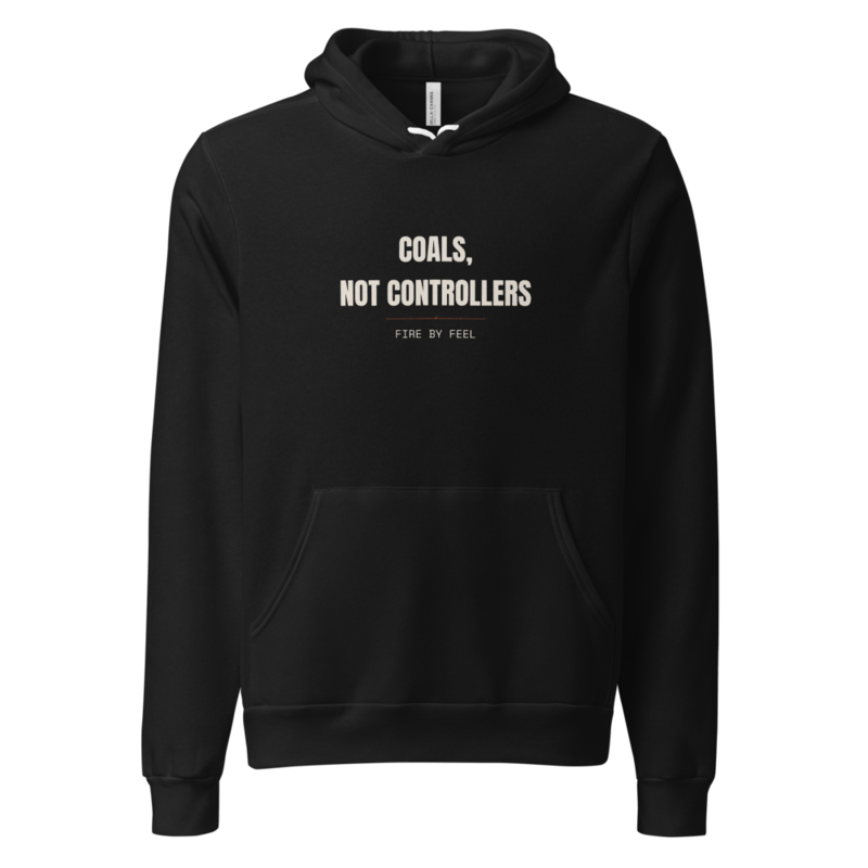 COALS, NOT CONTROLLERS Hoodie mockup