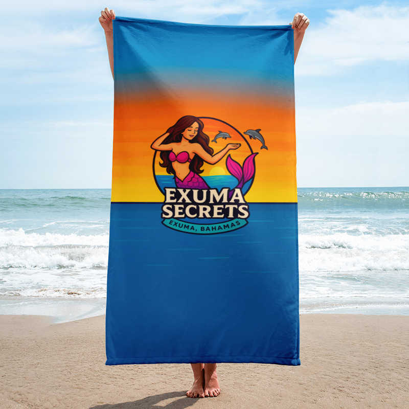 Tropical Mermaid Sunset Beach Towel