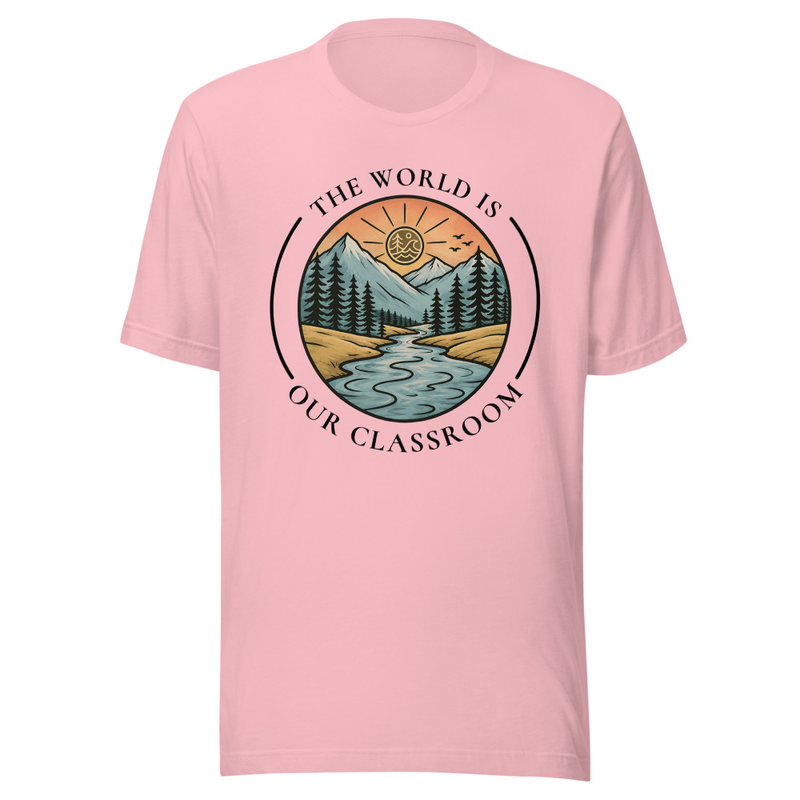 The World Is Our Classroom Tee – 3XL, Pink