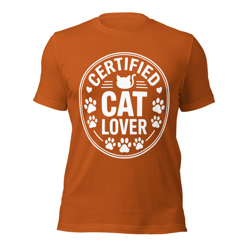 Certified Cat Lover Tee in Autumn