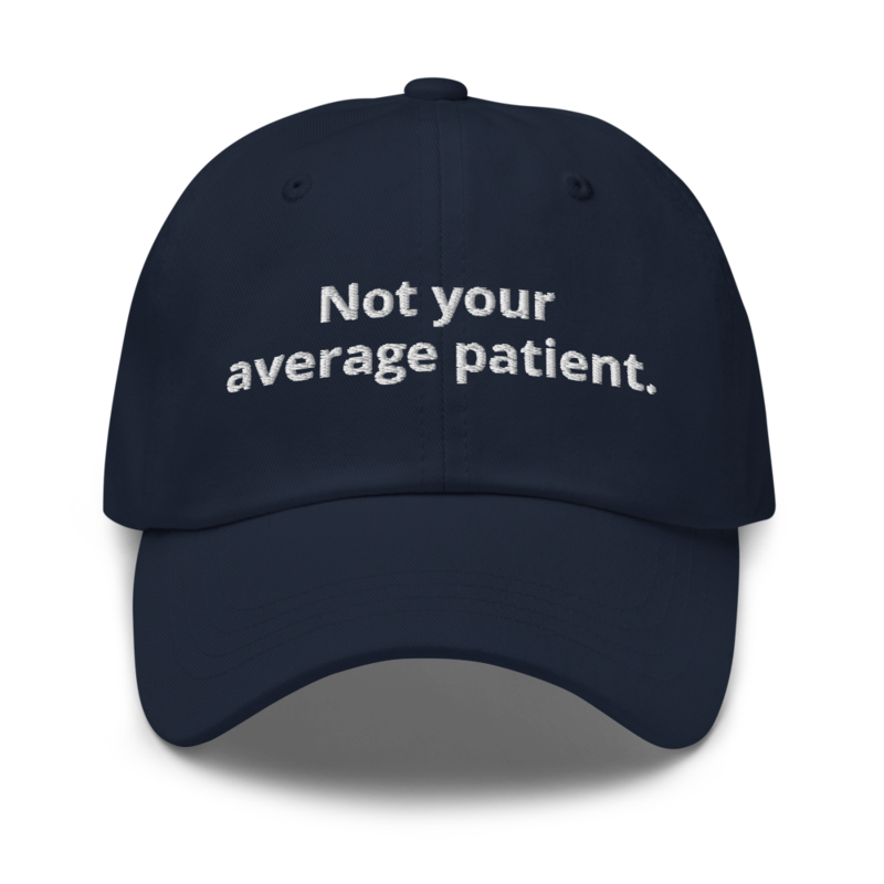 Not Your average patient hat. – One size, Navy