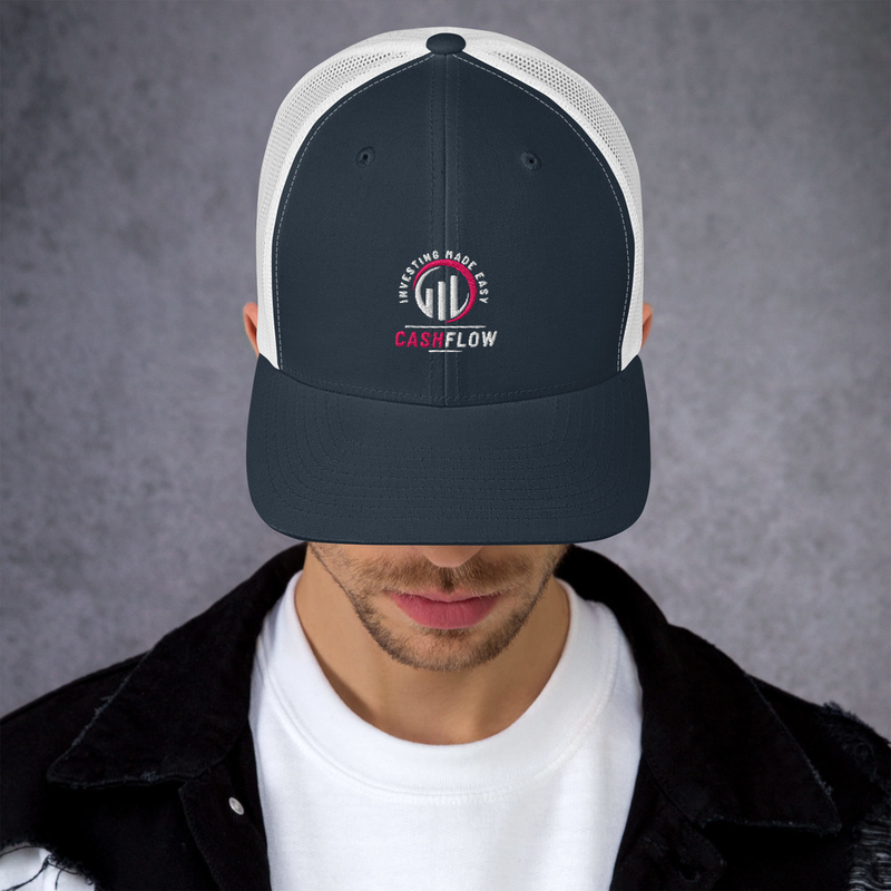 Cashflow Investing Inc Hat v.2 – One size, Navy/ White