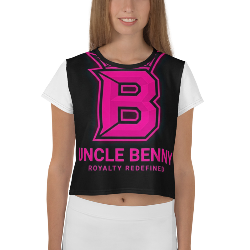 Uncle Benny ® All-Over Crop Tee Neon Pink EST. 2020